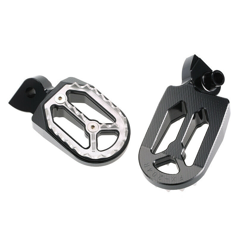 2PCS Motorcycle Pedal Non-slip Rear Foot Pegs Stainless steel Shark tooth Style