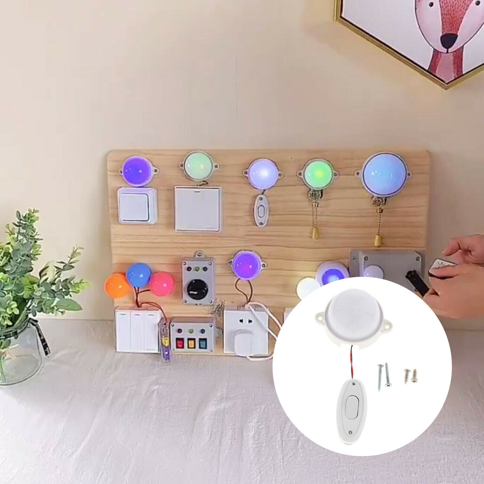 LED Light Busy Board Life Skill Educational Toys For Children From 3 Years A