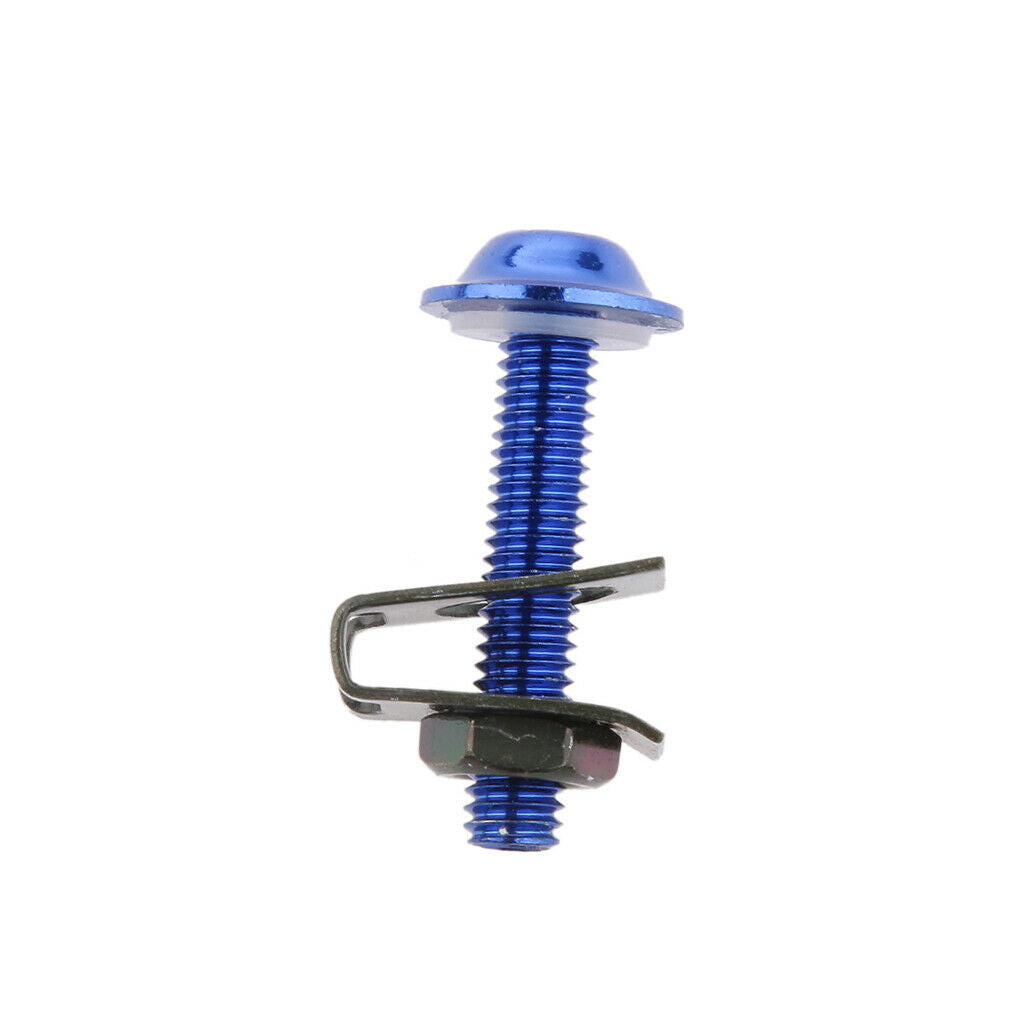 10Pcs Motorcycle CNC M6 Fairing Bolts Kit Fastener Clips Washes Screws Blue