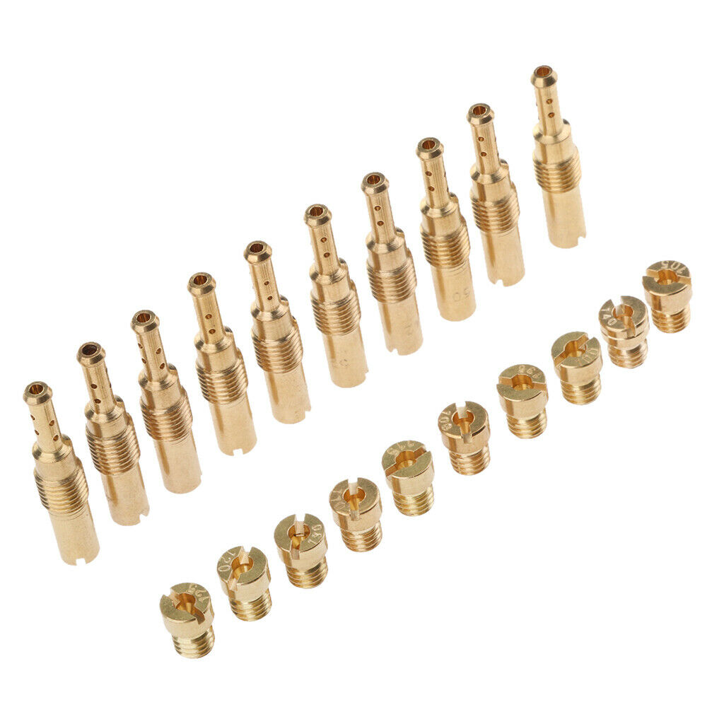 10Pcs Slow/Pilot Jet & 10Pcs Carburetor Main Jet Kit for PWK  OKO CVK