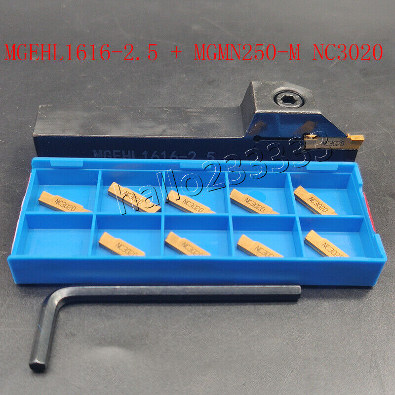 MGEHL1616-2.5 lathe External Turning Tool Holder + MGMN250-M 2.5mm CNC inserts