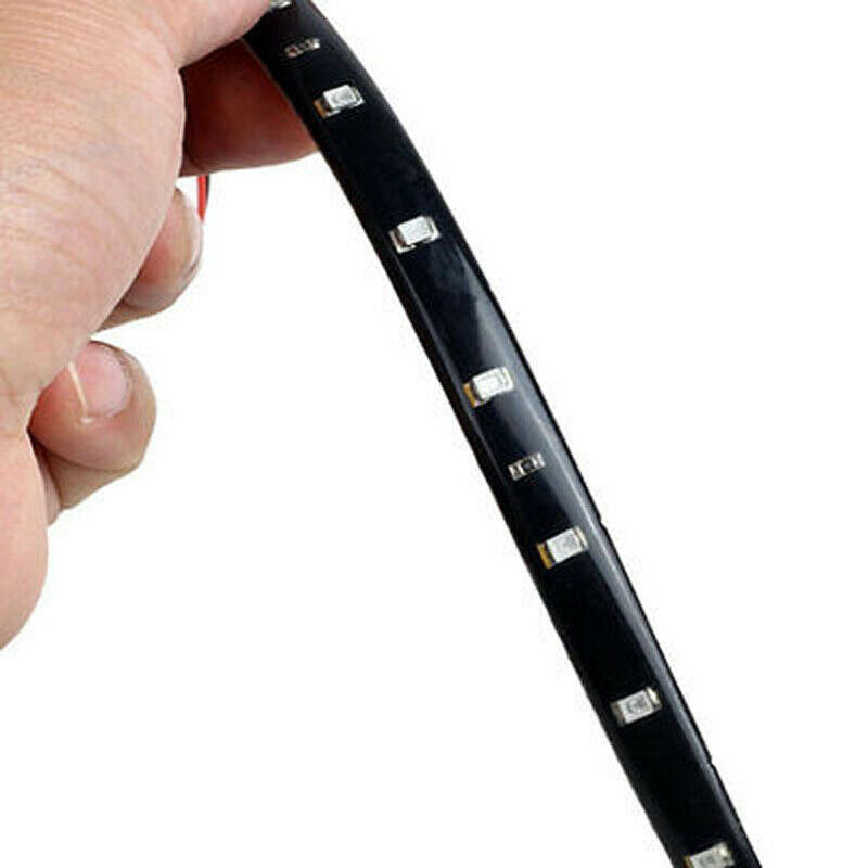 2x 12" Yellow 3528 SMD Flexible LED Light Strips for car/truck/suv/van/RV