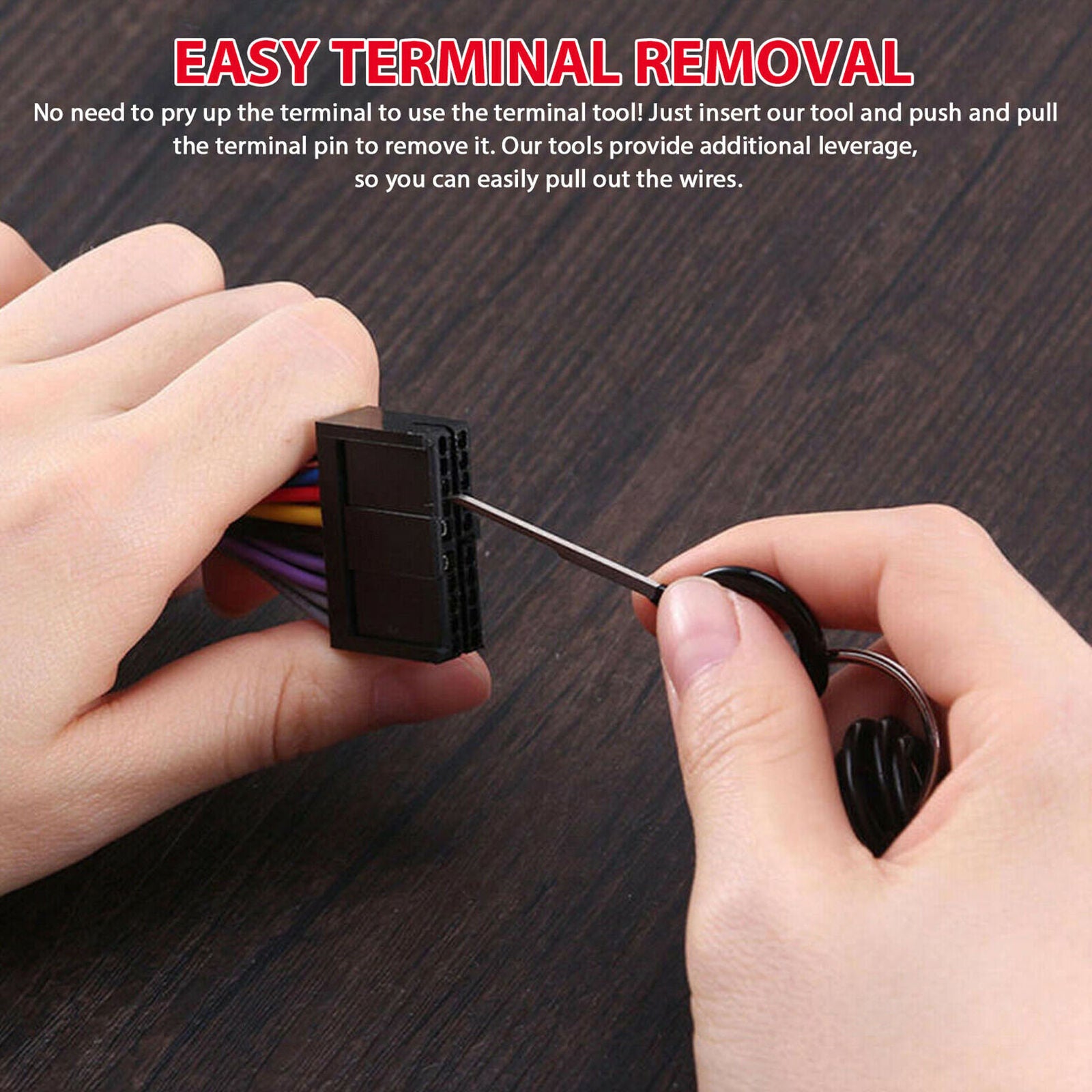117pcs Car Terminal Removal Tool Kit Wire Connector Extractor Puller Release Pin