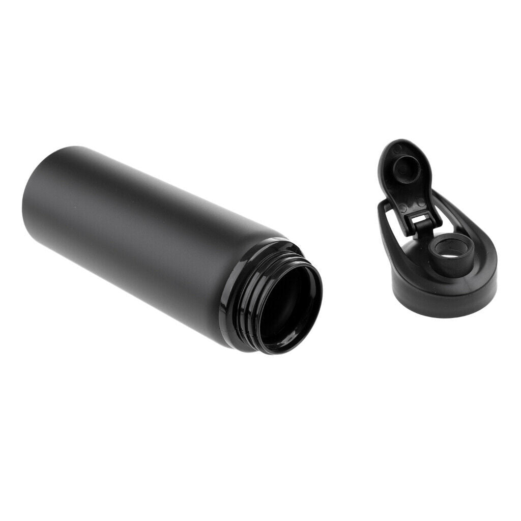 Portable 700ml Outdoor Sport Cycling Water Bottle Stainless Steel Cup Black