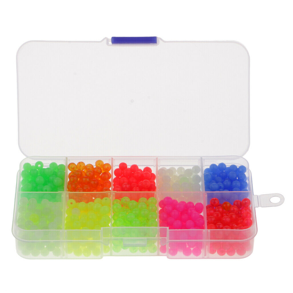 Set of 1000Pcs Multi-color Round Beads Sea Fishing Lures Floating Tackles