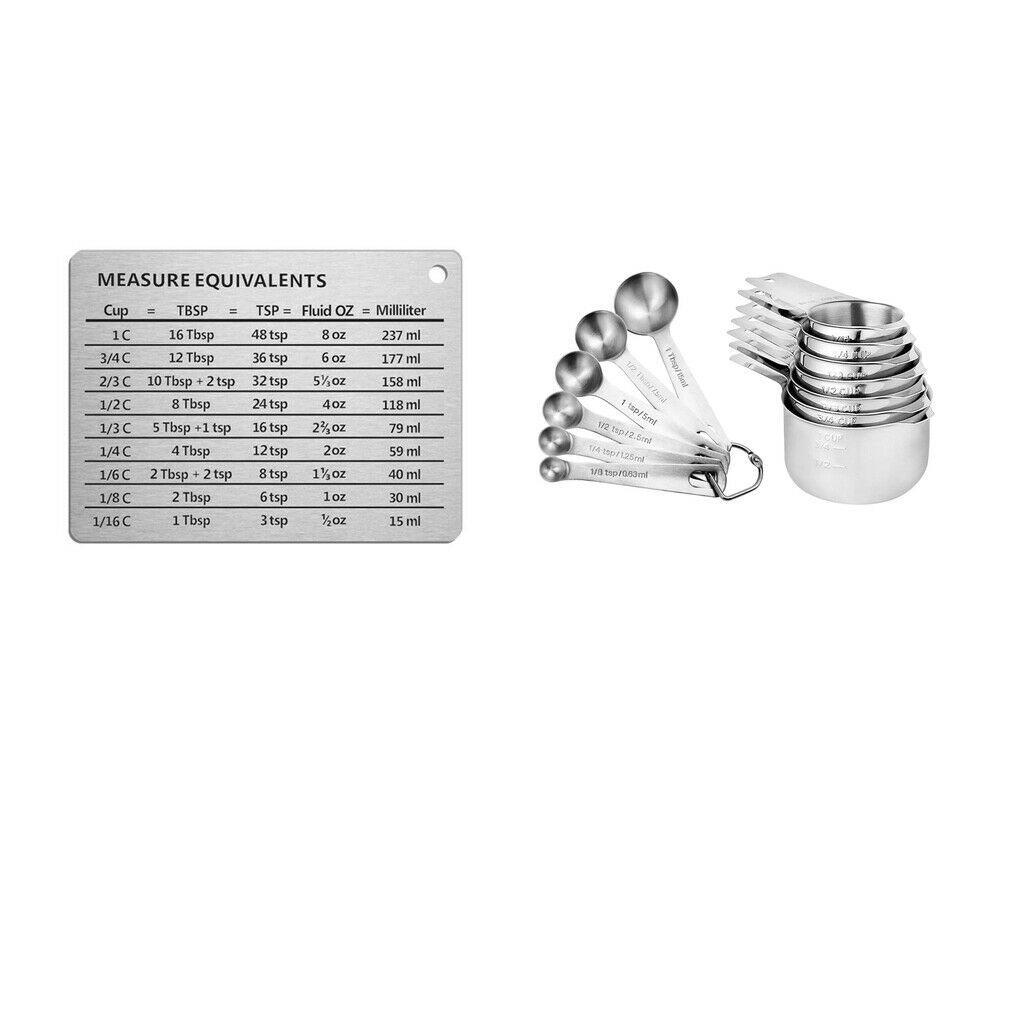 1 Set of Stainless Steel Measuring Cups And Measuring Spoons Set of Cooking And