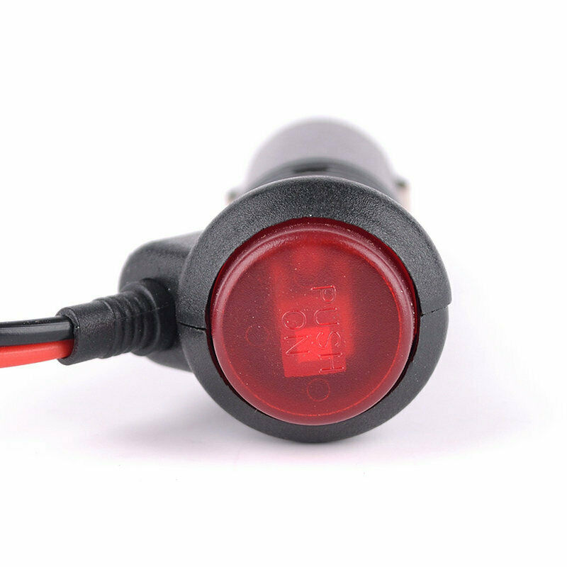 2x 24V Male Car  Lighter Socket Plug Connector On Off Switch 1.5m