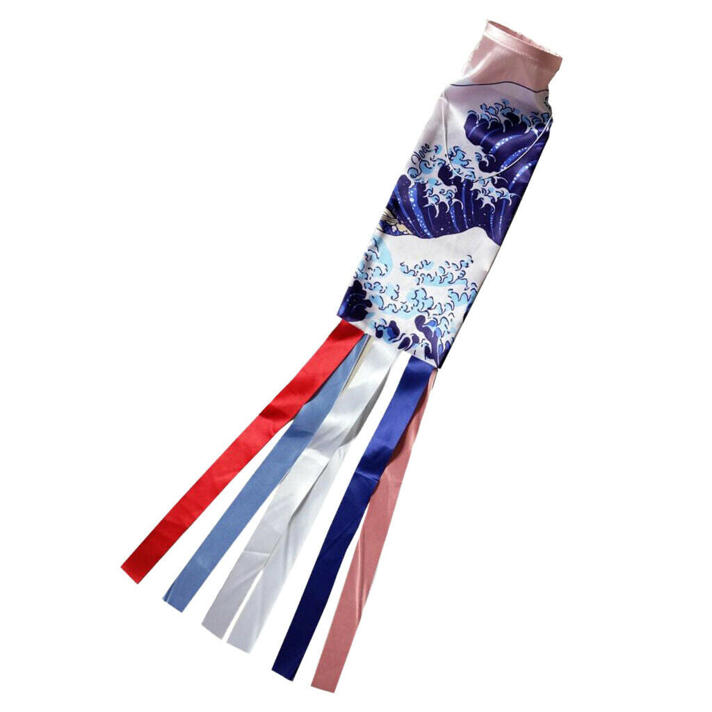 2pcs Japanese Koinbori Koi Nobori Carp Wind Sock Wave Flag Wall Decor 70cm