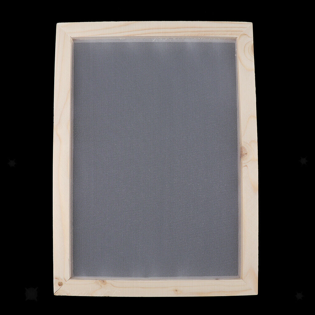 Wood Paper Making Mould Frame Screen 2 In 1 for Paper Craft Making 18x12.5cm