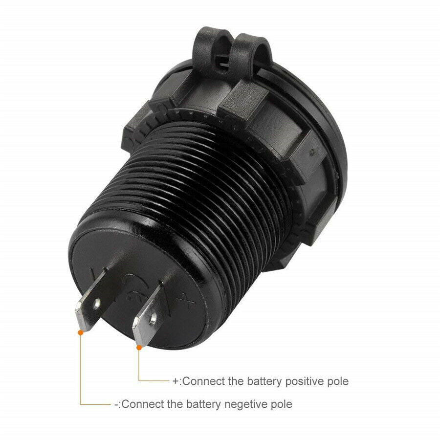 LED Display Dual USB Quick Charger Socket Power  For Car Boat Marine Motorcycle