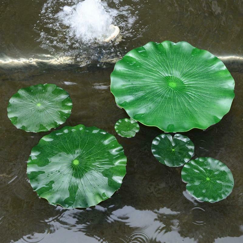 Artificial Lotus Leaves 4Pcs Floating Garden Decoration for Pond Multiple Sizes