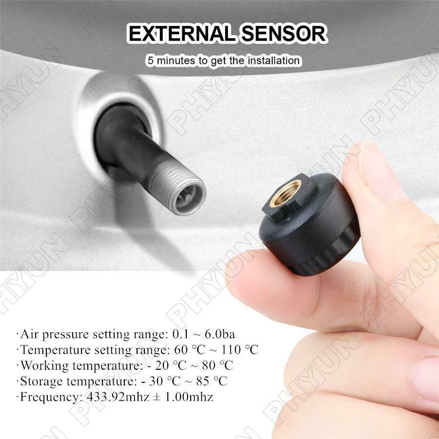 USB Android TPMS External Sensor Auto Car Tire Pressure Monitoring Alarm System
