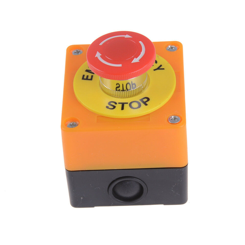 Red Sign Mushroom Emergency Stop Push Button Switch Station 1 NO 1 NCY1