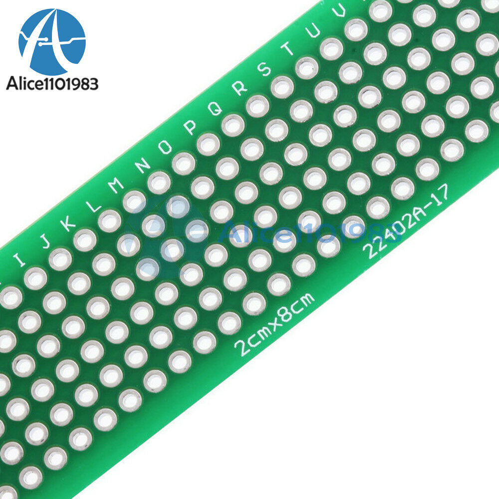50PCS Double Side Prototype PCB Tinned Universal Breadboard 2x8cm 20mmx80mm FR4