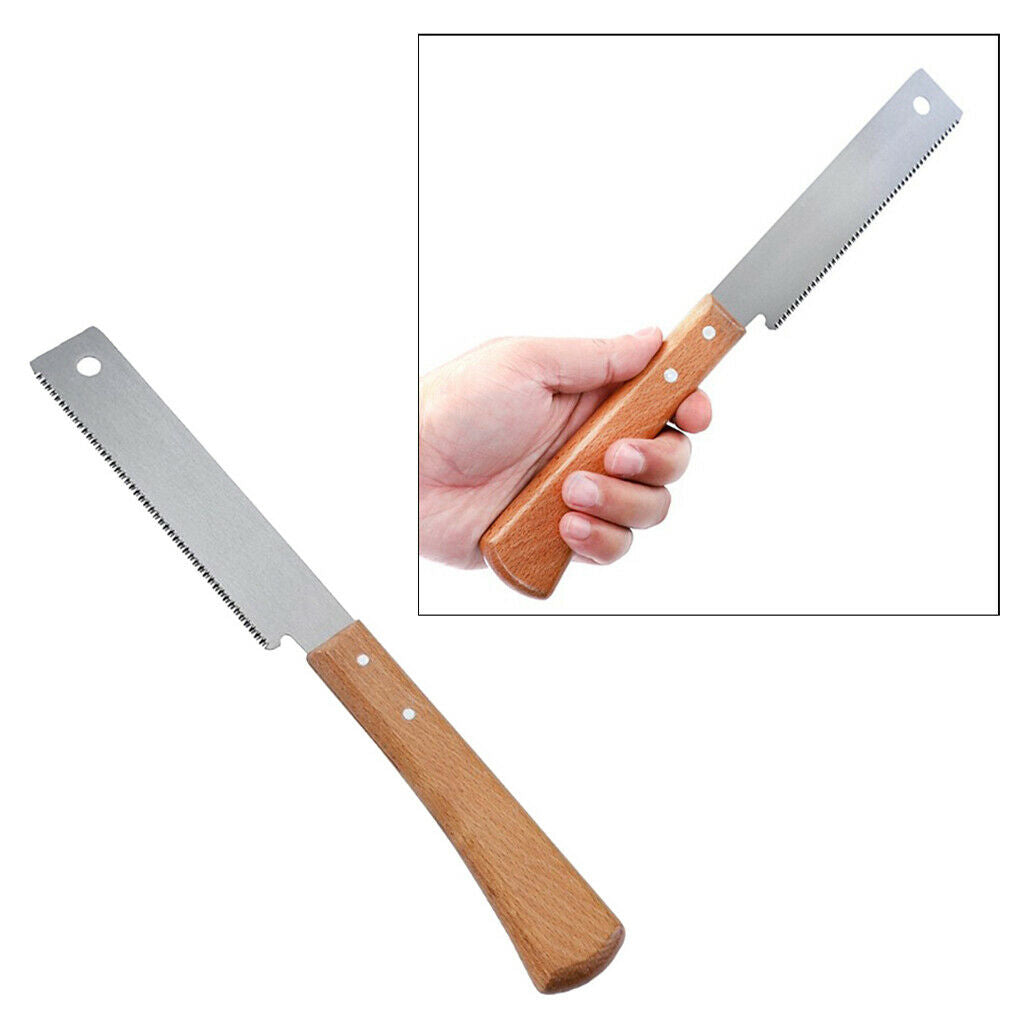 12inch Mini Hand Saws 2 Sided Tenon w/ Wooden Handle for Woodworking Hobby