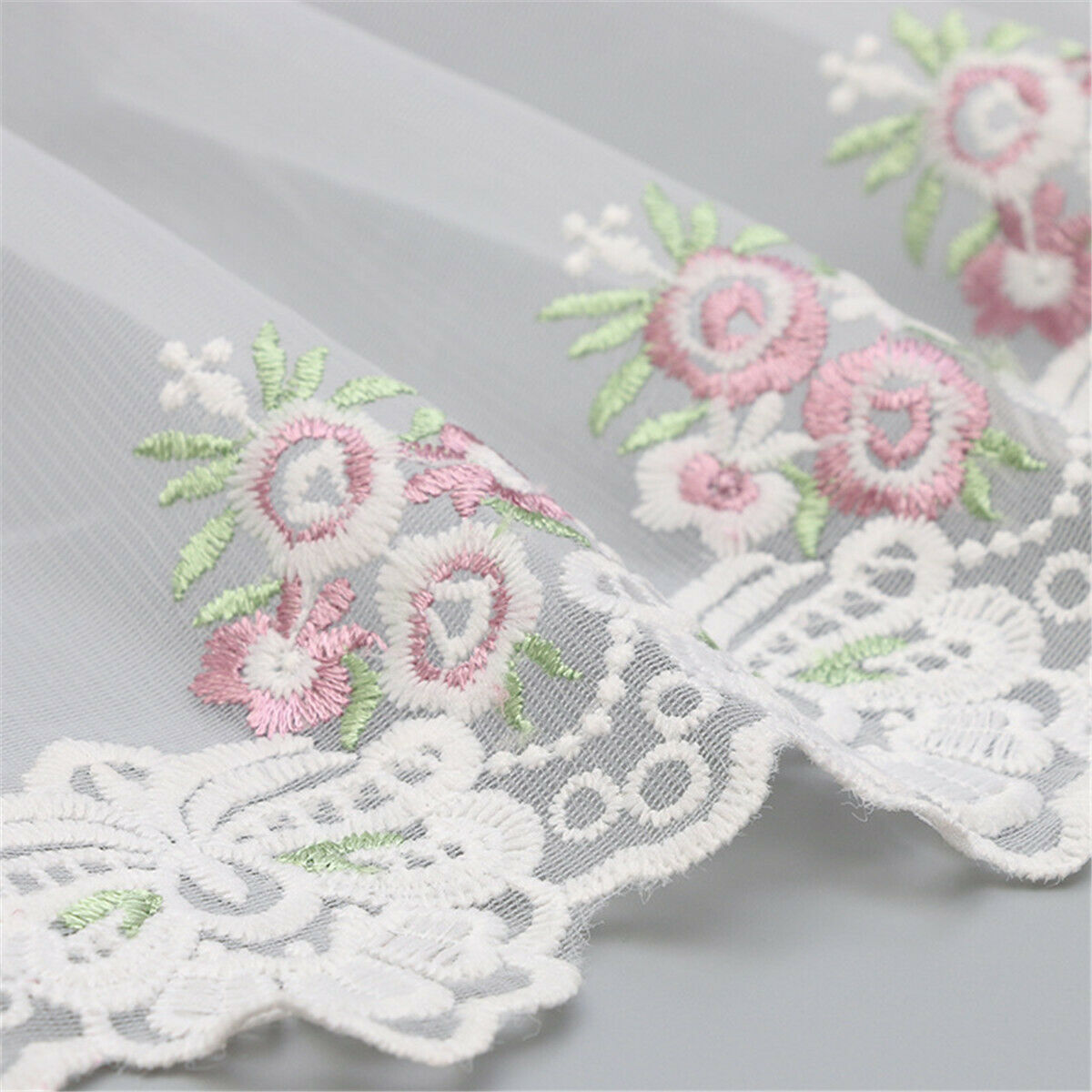 2 Yard Embroidery Lace Trim Clothing Dress Sewing Edge Headwear DIY Fabric Craft