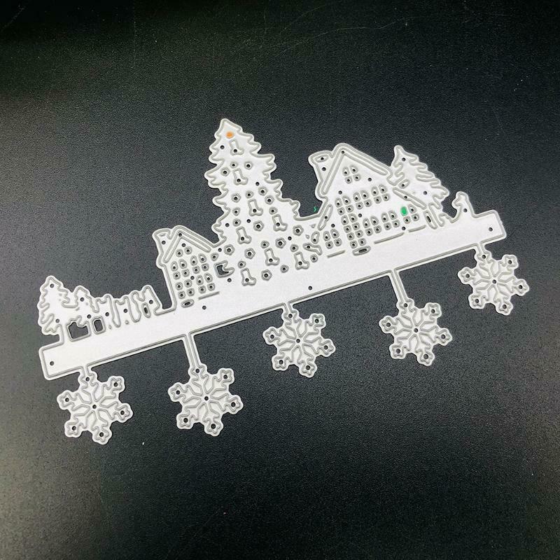 Christmas Village Metal Cutting Dies Stencil DIY Scrapbooking Album Paper Card