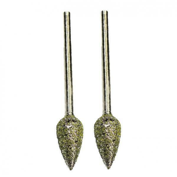 2Pcs/set Torch Diamond Grinding Head Lapidary Rotary Burrs Jade Carving 10mm