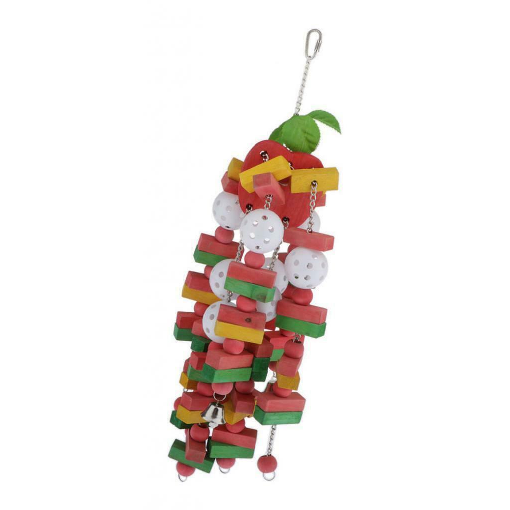 Parrot Chew Parrot Birds Swing Wooden Blocks Toys For Small Large Birds