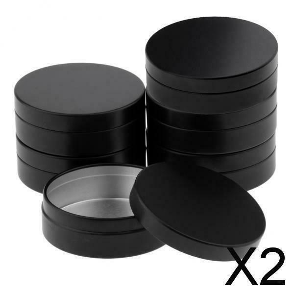 2X 6 Pieces Pink Aluminum Cosmetic Pot Lip Balm Jar Containers Oil Wax Empty