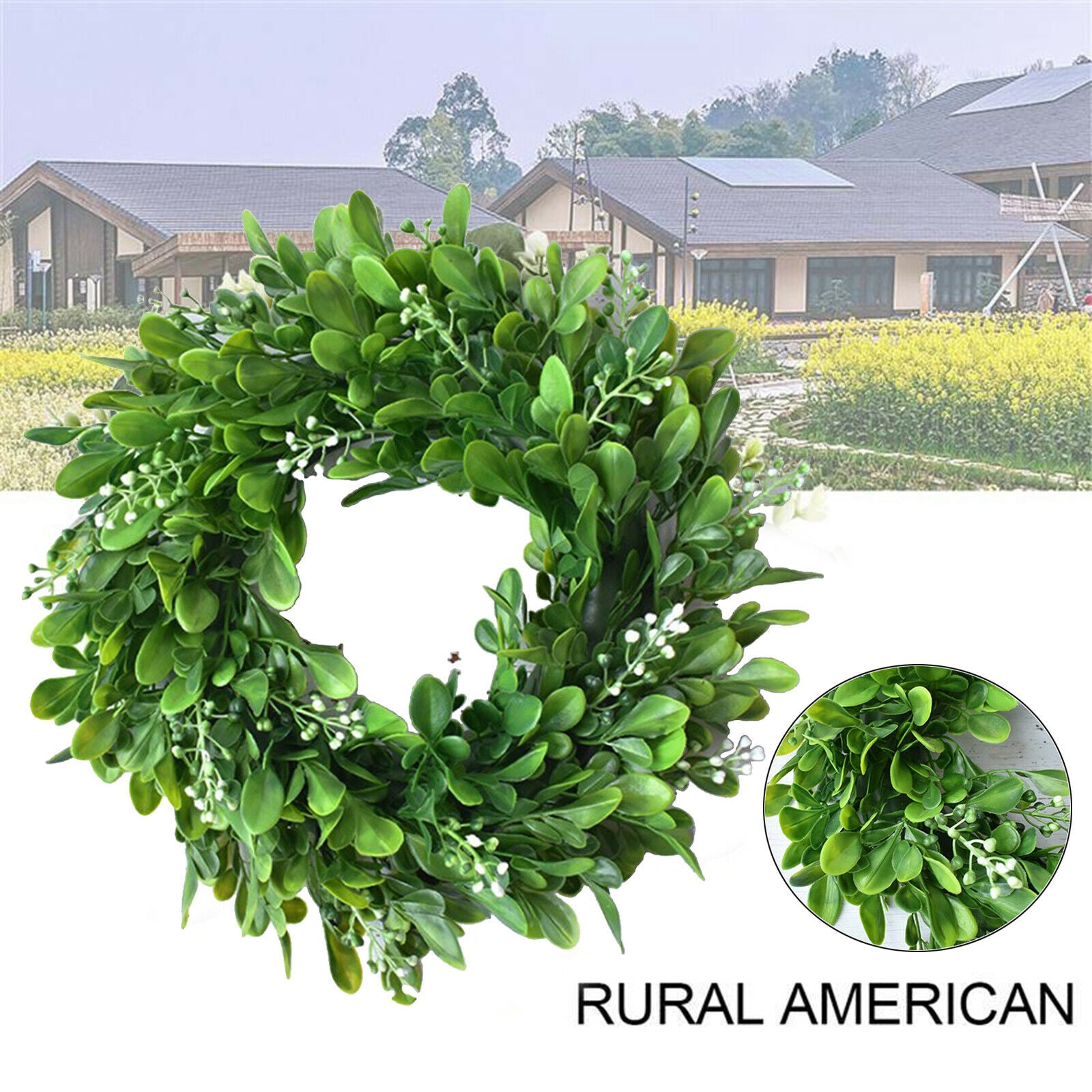 30cm Eucalyptus Wreath Wedding Living Room Farmhouse Holiday Home Decoration