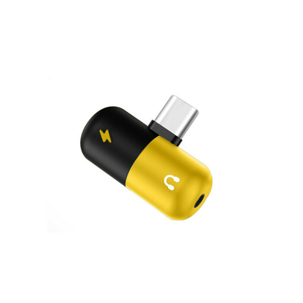 2 in 1 Type-C to 3.5mm and Charger Headphone AUX Audio Jack USB-C Cable Adapter
