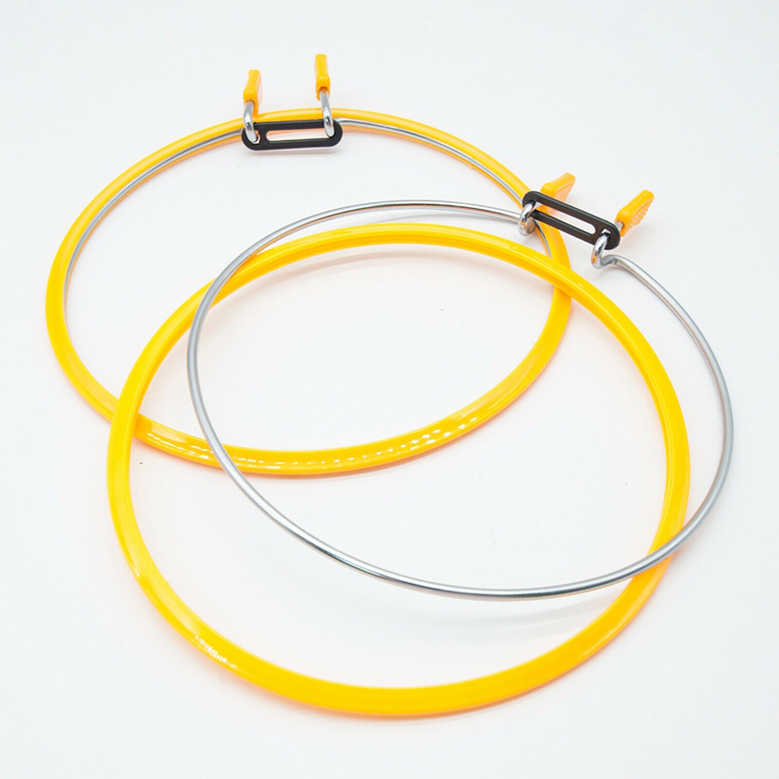22cm Embroidery Hoop Circle Cross Stitch Sewing Frame DIY Hand Crafts Yellow