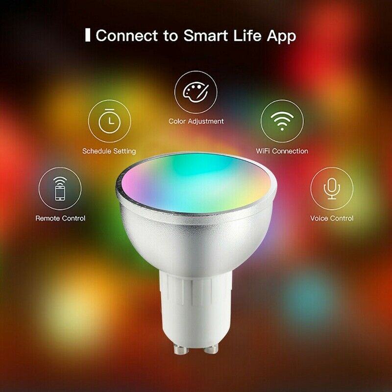GU10 LED Bulbs WiFi Smart Light Bulb 5W LED Spotlight Multicolor Lights DimmabD1