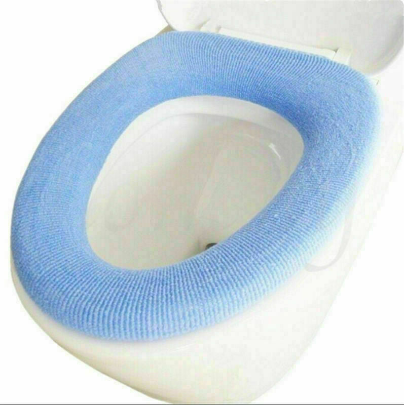 2X Bathroom Toilet Seat Cushion Closestool Washable Soft Warmer Toilet Mat Pad