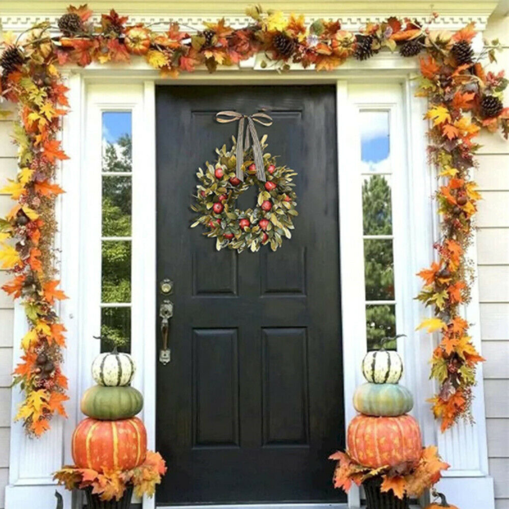 Fall Wreath Pomegranate Wreath Indoor Outdoor Home Decor Window Wall Decoration