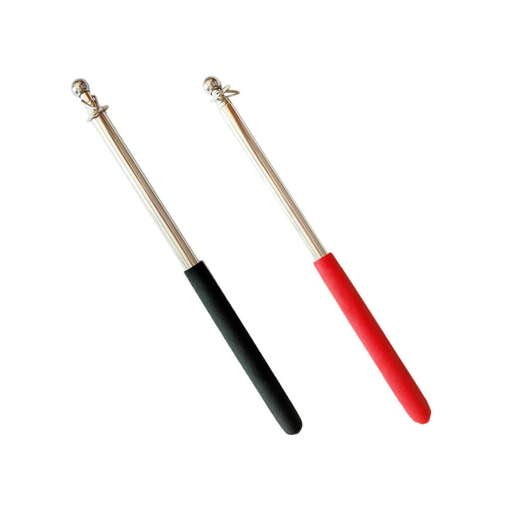 2 Pieces 1m Telescopic Stainless Steel Flagpole Banner Flagpole Guide Pole