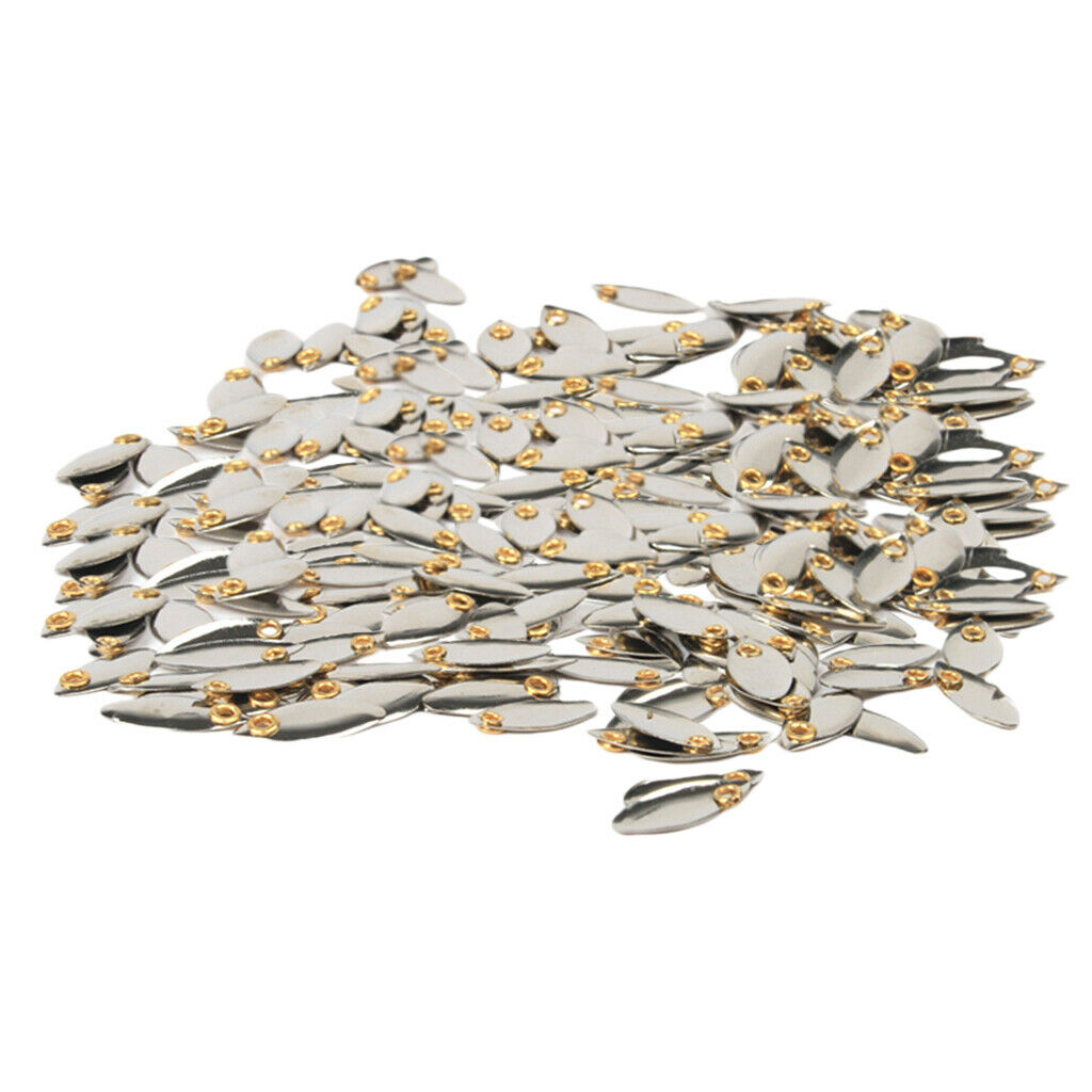 Metal Spoon Fishing Lures Hard Sequins Baits Silvery 100pcs