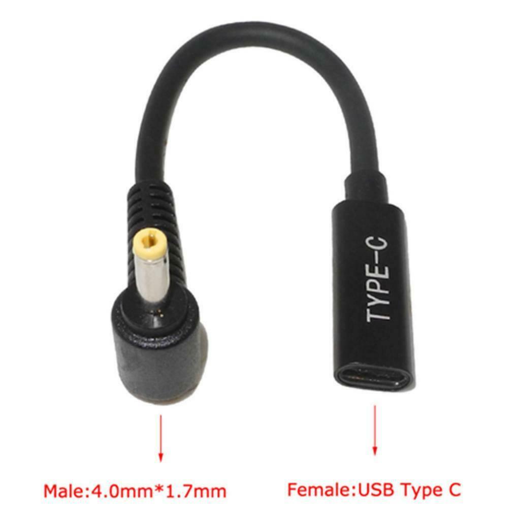 Type-C Female To Male Plug Elbow With PD Chip Short Line Laptop Adapter