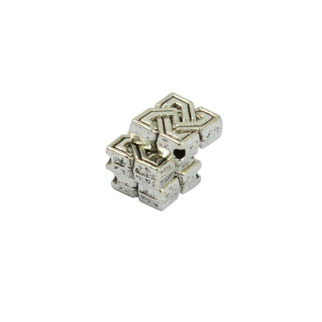 100 Pieces Celtic Knot Connector Beads 7x7mm Spacer Beads for Earring Bracelet
