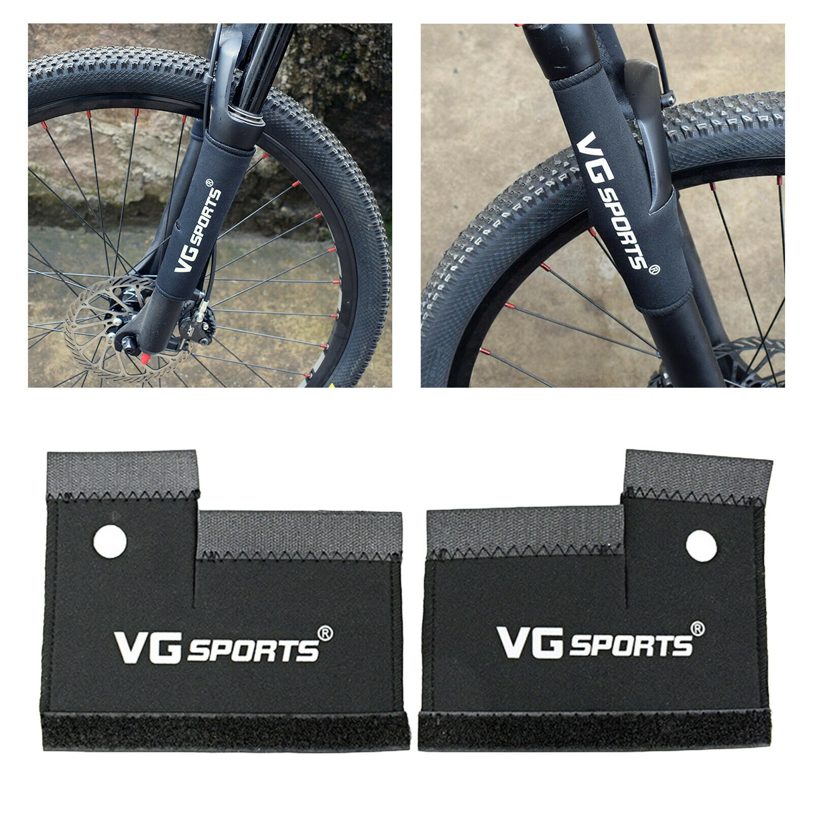 2pcs Mountain Bike Front Fork Protective Pad Frame Wrap Cover Guard Bicycle
