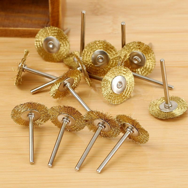 15Pcs 25mm Brass Wire Wheel Brush Cup for Weld Die Power Grinder Rotary Drill