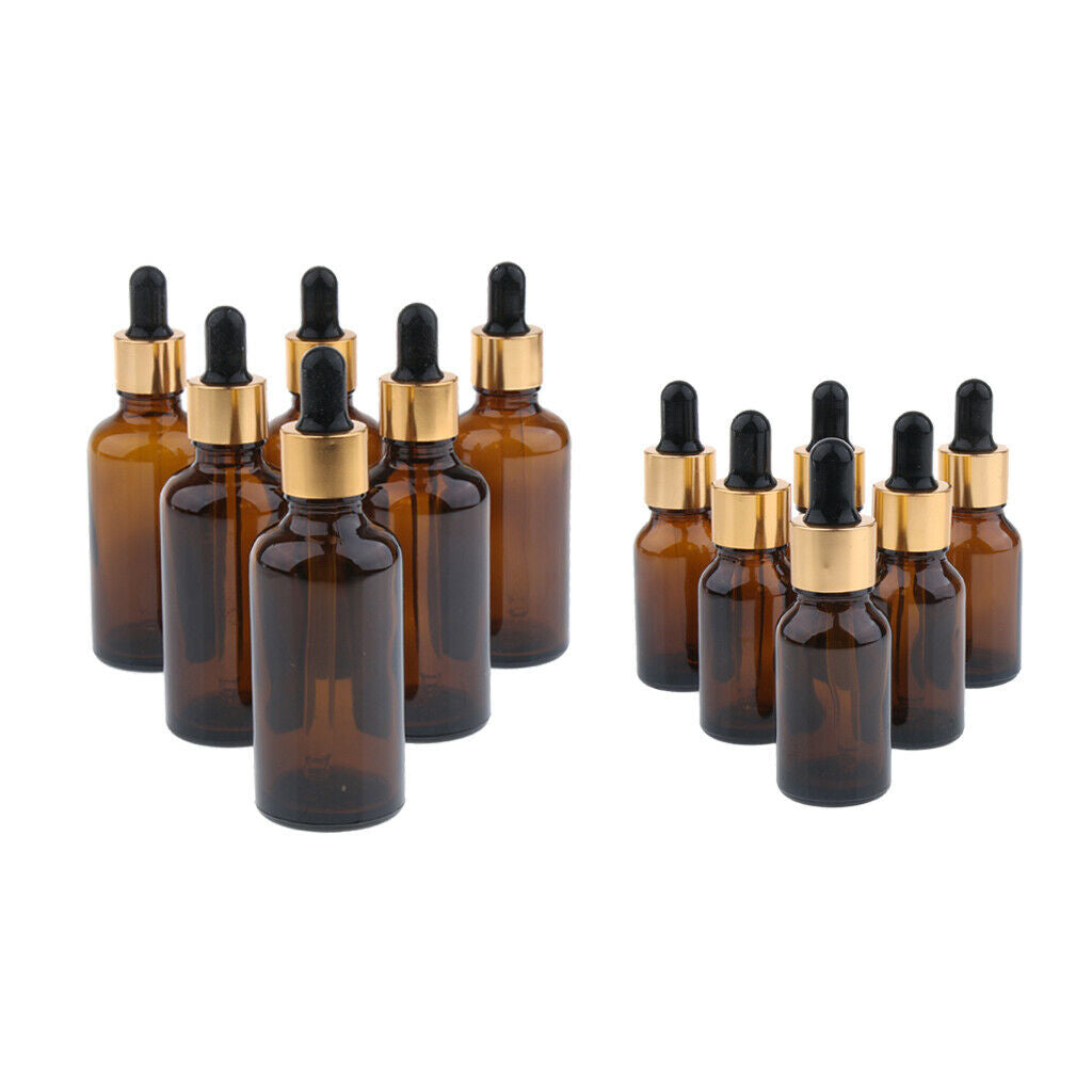12pcs Glass Bottle with Glass Eye Dropper Dispenser for Essential Oil, Chemistry