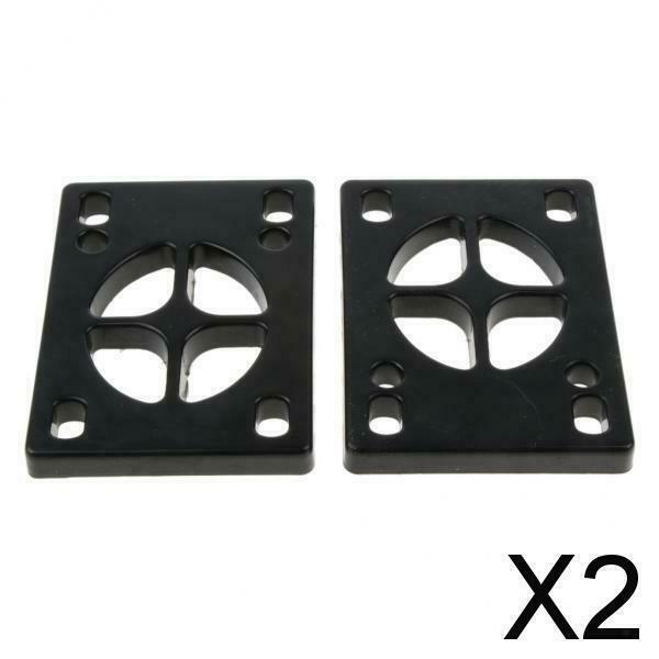 2X 2pcs Skateboard Risers Shock Pad Longboard Shock-proof Mounting Hardware 6mm