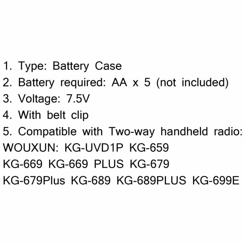 1Pc AA Battery Case For WOUXUN KG-UVD1P Radio KG-UVD1P KG-659 KG-669 KG-669PLUS
