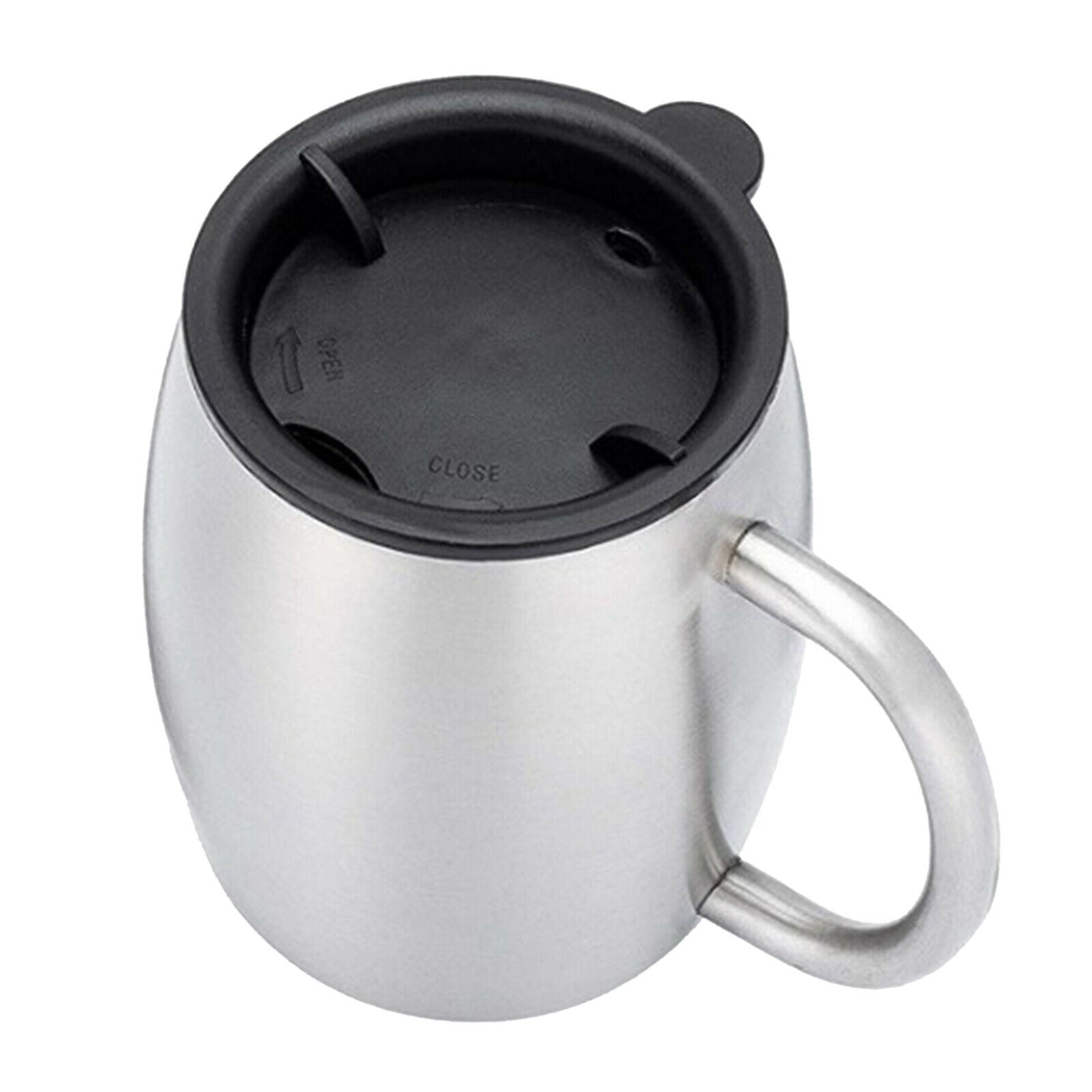 Camping Stainless Steel Coffee Mug Double Wall Insulated Tea Cup Spillproof