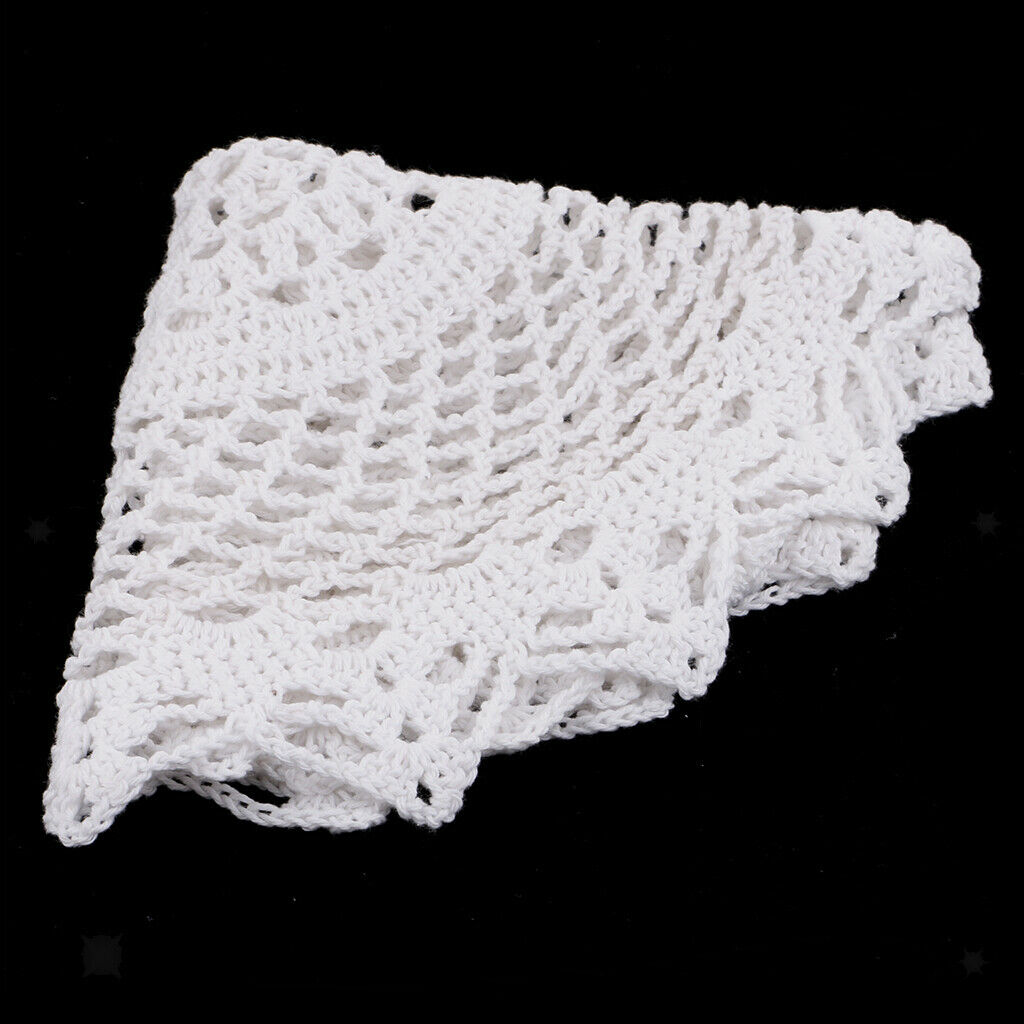 Flower Shaped White Crochet Cotton Lace Doily Table Placemat Doilies Mat30cm