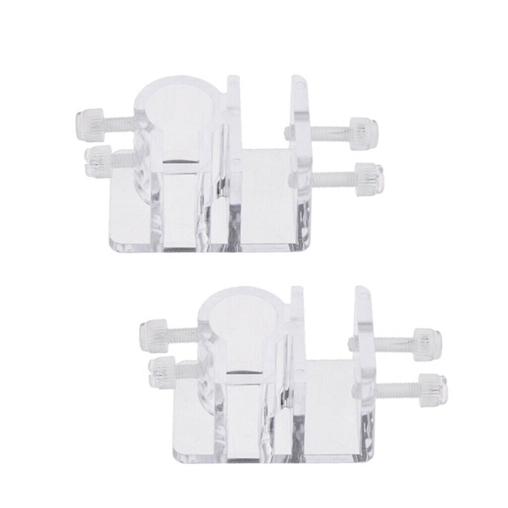 2 Pcs Acrylic Aquarium Tube Clamp for Dia 1" Water Pipe Easy to Install