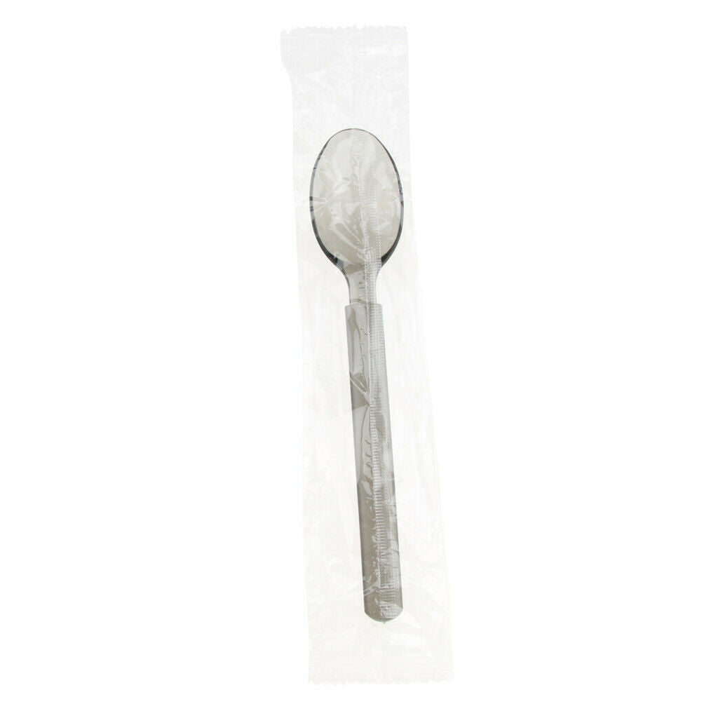 50 Pieces Thick Disposable Plastic Tableware Cutlery, Single-packaged Spoon