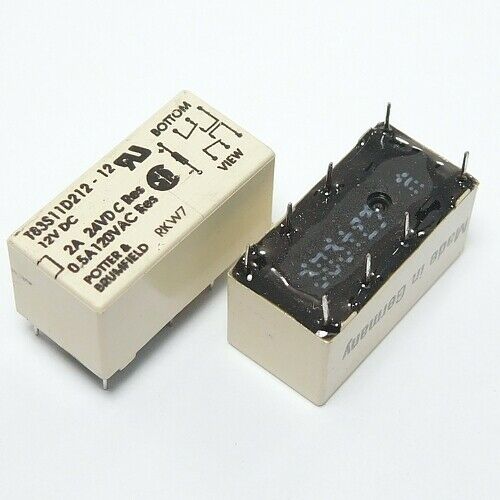 [3pcs] T83S11D312-12 Relay 12VDC 2A Coil 590R THT