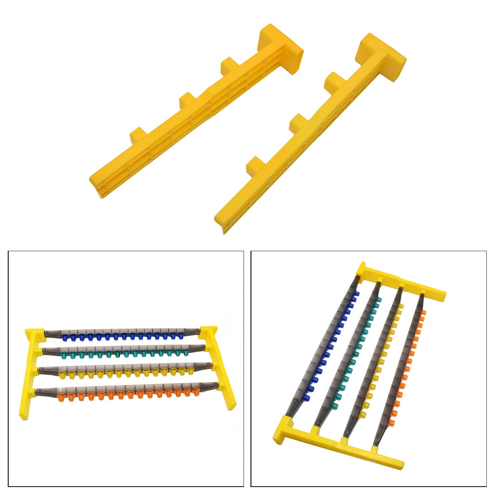 2 PCS Plastic Honey Beehive Frame Support Spacer Stand Holder Beekeeper Tool