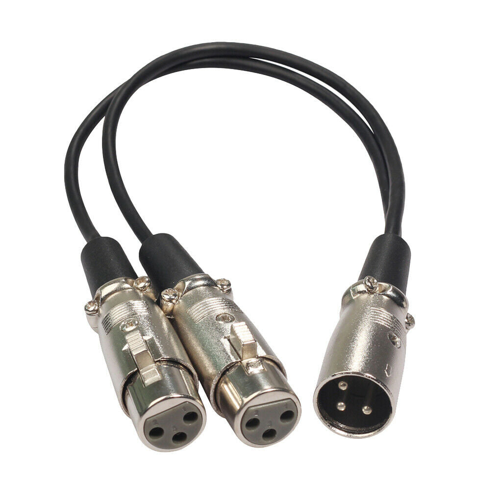 Microphone Loudspeaker Audio Cable XLR Male to Dual Female Wire Cord
