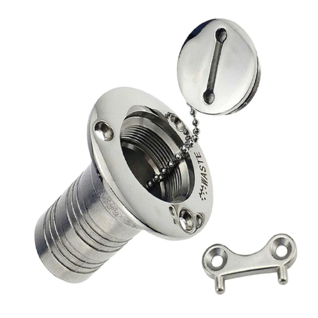 50mm Marine Boat Waste Fuel Tank Deck Fill Filler & Key Stainless Steel