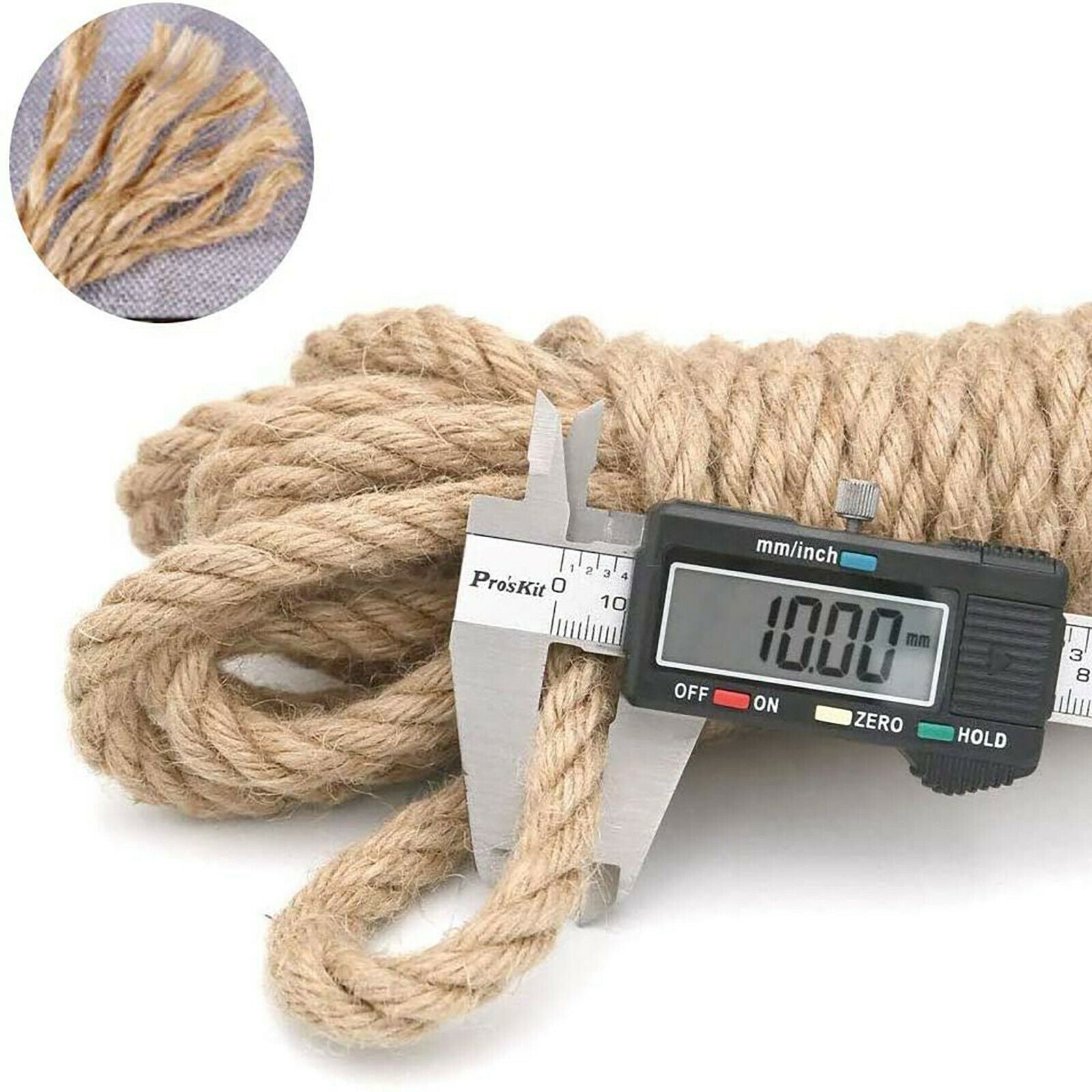 10mm Natural Hemp Rope Tug Of War Rope Household DIY Decorative Rope 10m Durable
