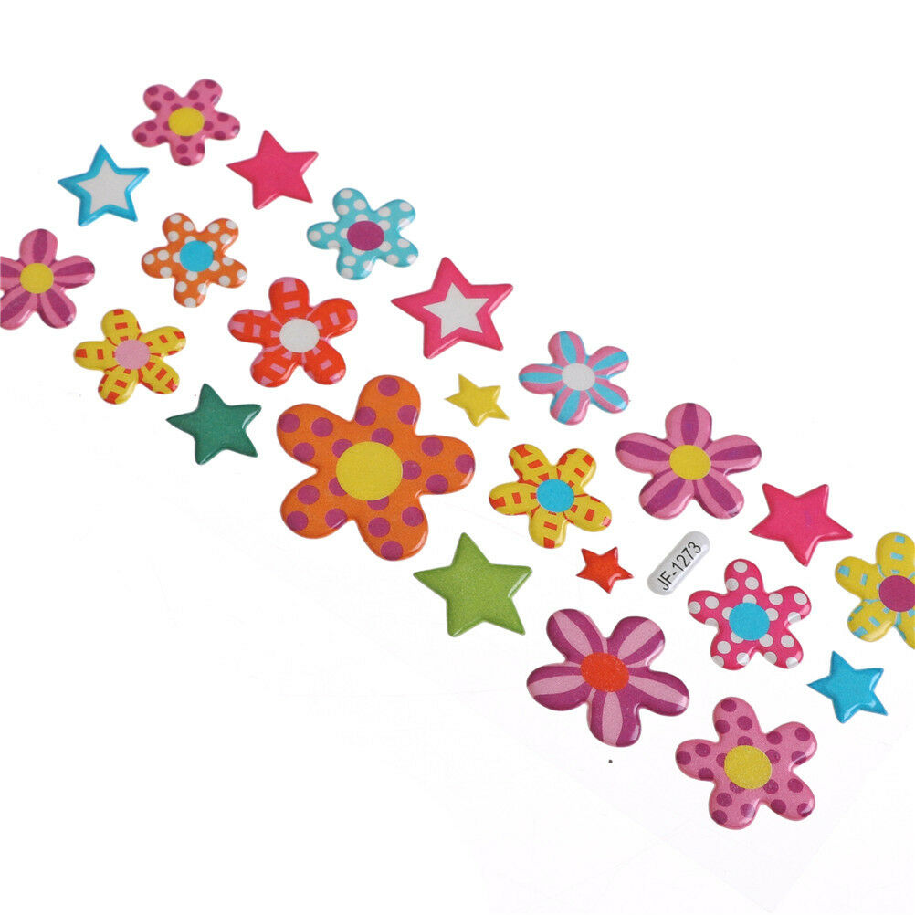 5Pcs/Lot Cute Star Flower Bubble Stickers Cartoon Kids Classic Toys Sticke.l8