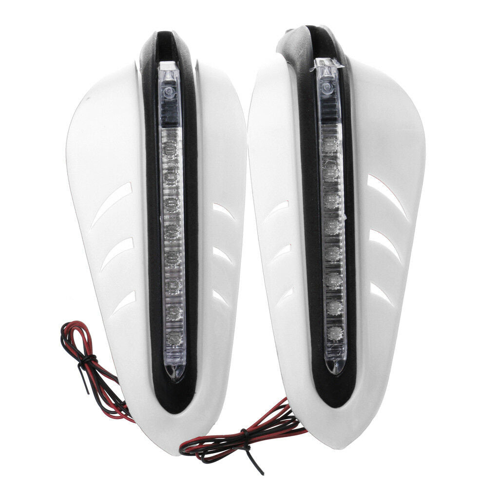 7/8" Dirtbike ATV Motorcycle Brush Bar Hand Guard Handguard LED Light White